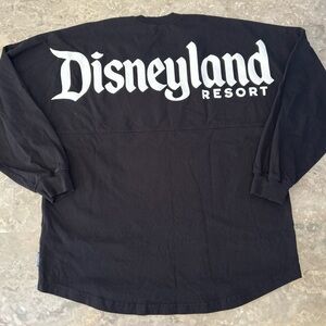 Disneyland Resort Spirit Jersey Black Logo Long Sleeve Size L